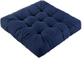 LYLNBYWK Meditation Floor Cushions, Thickened Floor Pillow for Adults, Large Square Pillows Seat Cushion for Tatami Living Room Yoga, Memory Sponge Block Added, 22x22 Inch, Drak Blue