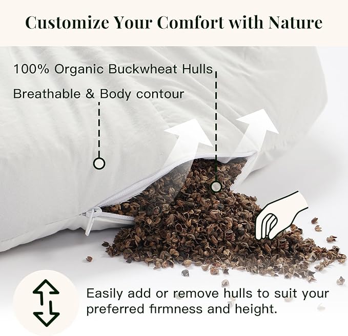 Syrinx Meditation Cushion Set – Zafu Yoga Floor Pillow with Knee Support Pads, Buckwheat Hull Filling, Carry Bag & Zabuton-Style Base