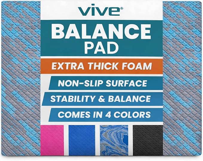 Vive Balance Pad - Foam Large Yoga Mat Trainer for Physical Therapy, Stability Workout, Knee and Ankle Exercise, Strength Training, Rehab - Chair Cushion for Adults, Kids, and Travel