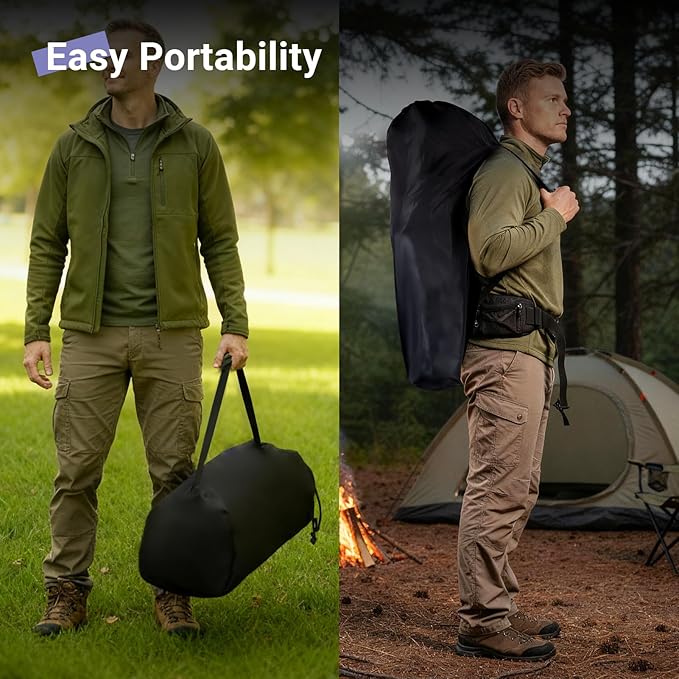 Double Camping Chair Outdoor 2-Seater Oversized 2 Person Portable Folding Lawn Chair with Cup Holders & Mesh Storage Pocket for Picnic, Camping, Beach, Sports, Hiking