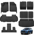 Floor Mats for 2024-2026 Chevrolet Chevy Traverse & for 2024-2026 GMC Acadia & for 2025-2026 Buick Enclave Accessories 7-Seat Bucket Chairs All Weather TPE Cargo Mat with Backrest Mat Black