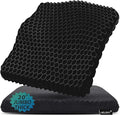 Helishy 20" Gel Seat Cushion for Long Sitting(Jumbo&Thick) – Office Chair Cushion – Wheelchair Cushions for Pressure Sores – Non-Slip Desk Chair Car Seat Cushion Driving – Sciatica & Back Pain Relief