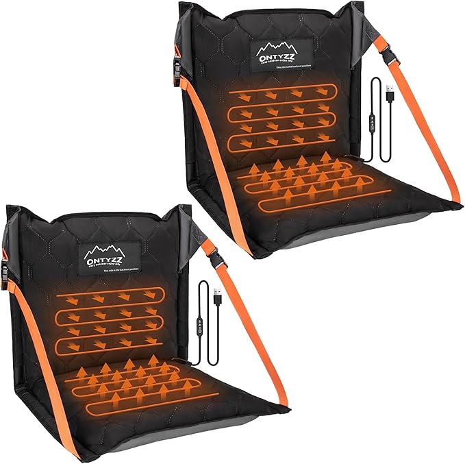 ONTYZZ Stadium Seats with Back Support Inflatable Portable Folding Comfort Seat Waterproof Cushion with Backrest for Sports Events Stadium and Camping