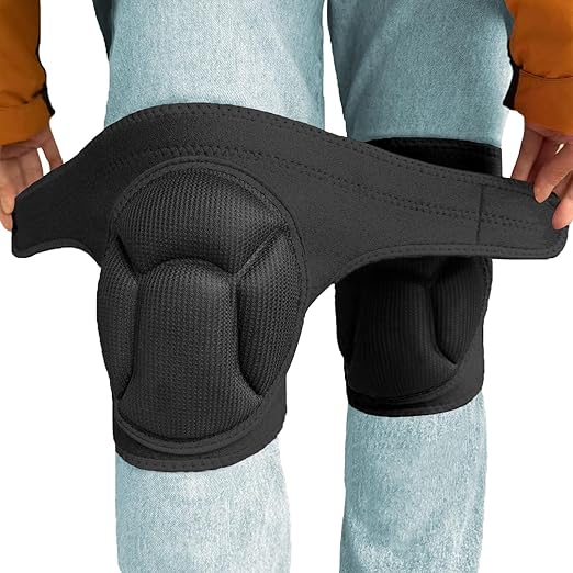 Men Women Knee Pads for Adult, Waterproof Kneepads for Gardener, Carpenter, Cleaner, Painter, Landscaper, Padded Knee Pad Protector for Christmas for Cleaning Floors, Mechanic Repair, Planting Flowers, Black Large