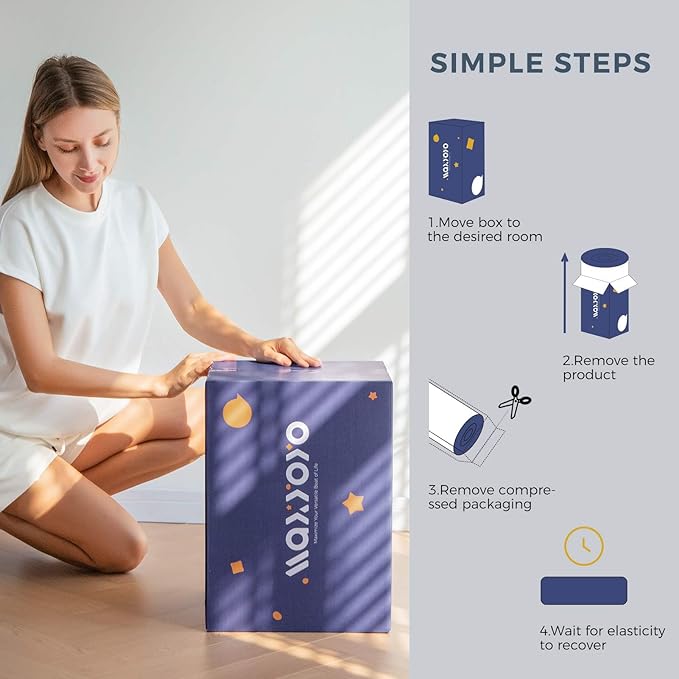 MAXYOYO Japanese Futon Mattress Floor Mattress Sleeping Pad Foldable Bed Roll Up Camping Cushion Floor Lounger Bed Couches and Sofas Couch Topper, Moon and Star, Queen Size