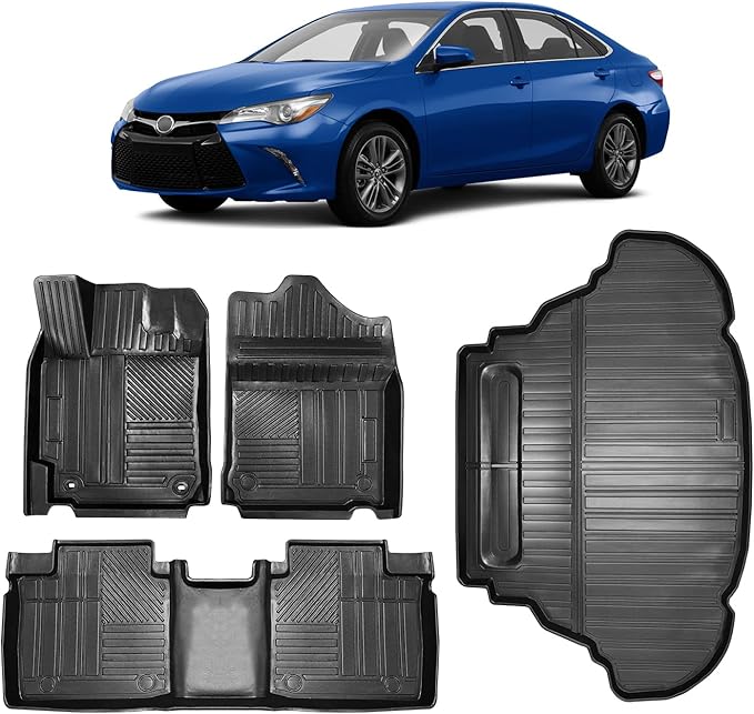 Compatible for 2012-2017 Toyota Camry Floor Mats & Cargo Liner All Weather TPE Car Floor Mats for 2012-2017 Toyota Camry Accessories