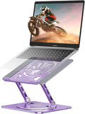 Axbima Adjustable Laptop Stand for Desk-360° Rotating Foldable Laptop Holder Ergonomic Laptop Riser for MacBook Pro/Air Dell HP Lenovo Notebook up to 16",Purple