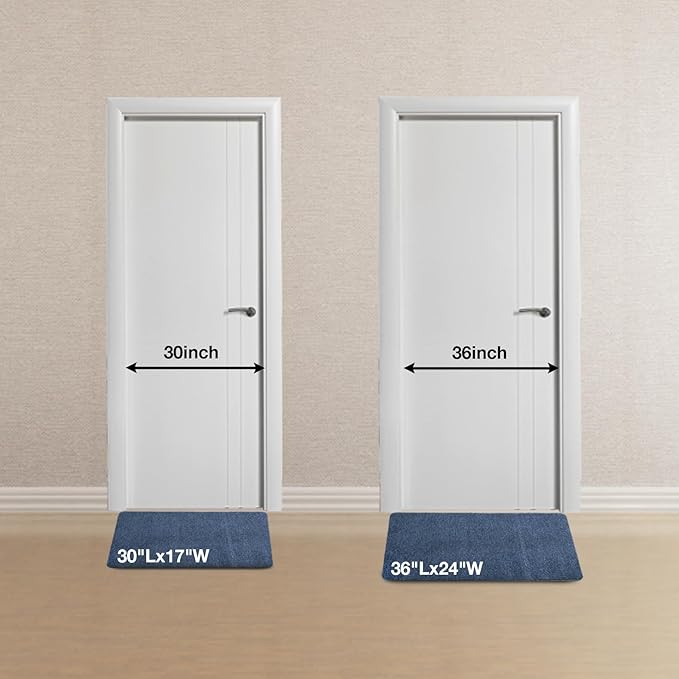 Front Door Mat Indoor Outdoor Entrance,30" x 17" Ultra Thin Low Profile Entry Rugs, Absorbent Door Mats and Muddy Doormats for Any Door, Entryway,Kitchen,Patio,Home
