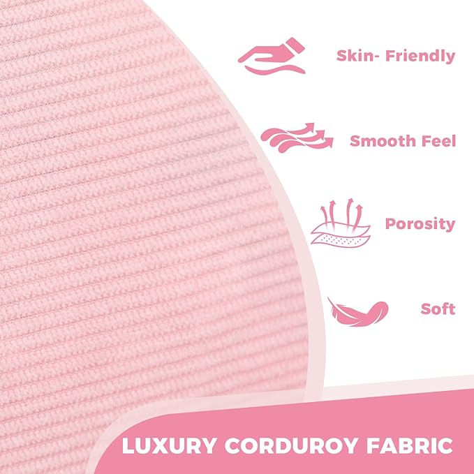 Ekskiei Bean Bag Sofa, Corduroy Sectional with Connecting Straps, Flexible Floor Seating, Soft Foam Filled Lounger, Non-Removable Cover, Reconfigurable Design,Living Room,Bedronm&Offices,Pink