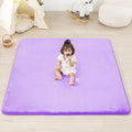 PAPAMAT 1.3" Thick Baby Floor Play Mat 50x50, Basic Padded Foam Mat for Tummy Time Crawling, Non Slip Cushioned for Babies Toddlers Infants Kids (Violet)
