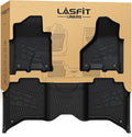 LASFIT Floor Mats for 2019-2024 2025 Ram 2500/3500 Crew Cab Bucket Seat for Carpet & Vinyl Floor (NOT fit Model with PTO Kit), All Weather TPE Custom Fit Car Mats Floor Liners 1st & 2nd Row, Black