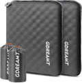 GDREAMT Inflatable Seat Cushion, Self-Inflating Memory Foam Stadium Seats Cushion Lightweight & Compact Chair Sitting Pad Airplane Cushion for Long Flight Travel Outdoor Camping Car Bleachers Office
