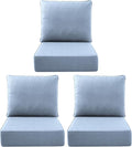 Luxury Outdoor Seat Cushion Set-22 x 24 x 6 Inch Outdoor Chair Cushions with Water Resistant & Removable Cover Outdoor Cushions for Patio Furniture Chair Sofa Couch