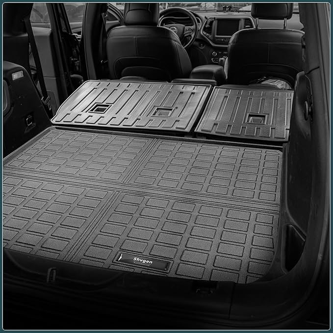 Compatible for 2014-2025 Jeep Cherokee Floor Mats & Cargo Liner All Weather TPE Mats for 2025-2014 Jeep Cherokee Accessories