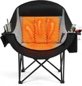 apollo walker Heated Oversized Camping Chair - Extra Wide Heavy Duty Padded Folding Camping Chairs for Adults with Adjustable Heating, Cooling Bag, Side Pocket, Cup Holder and Carry Bag