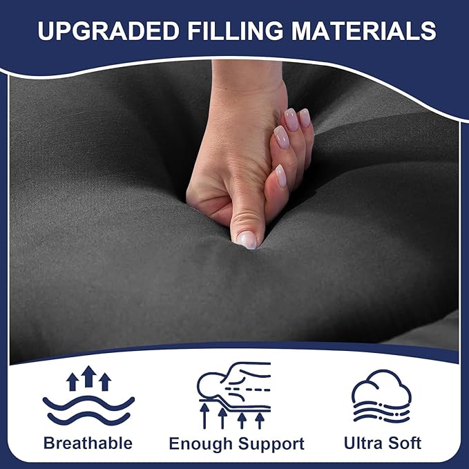 Japanese Floor Mattress,Thicken Japanese Floor Sleeping Pad Foldable,Roll Up Tatami Mat Easy to Store and Portable,Futon Mattress Suitable for Camping and Guest Room (Starry Blue, Full (80" X 47"))