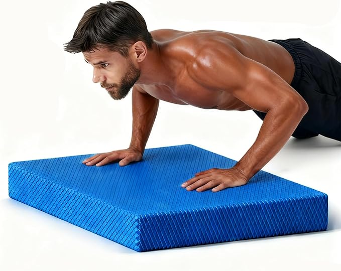 Kvittra High-Density Balance Pad, Extra Large Balance Pad for Physical Therapy, TPU Foam Balance Board for Rehabilitation Stability Workout Knee and Ankle Exercise