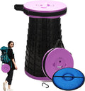 2025 Upgraded XXL Collapsible Stool with Cushion, 1000 lbs Capacity & 19.7-in High, Wider & Taller Heavy Duty Portable Telescoping Foldable Seat for Adults Camping, Travel, Music Festivals, Outdoors