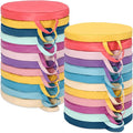 Huwena 24 Pack Floor Cushions 12x12inch Classroom Floor Seating Pillows Bulk Kids Flexible Cushion with Handles for Home School Kindergarten Daycare Nursery(Vivid Color,Round)