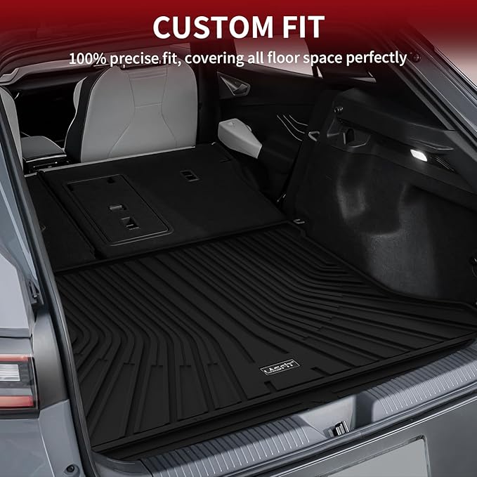 LASFIT Cargo Mat Fit for Volkswagen VW ID.4 2021-2026 All Weather TPE Trunk Liners (Only Fit Non-Adjustable Carpet Floor)