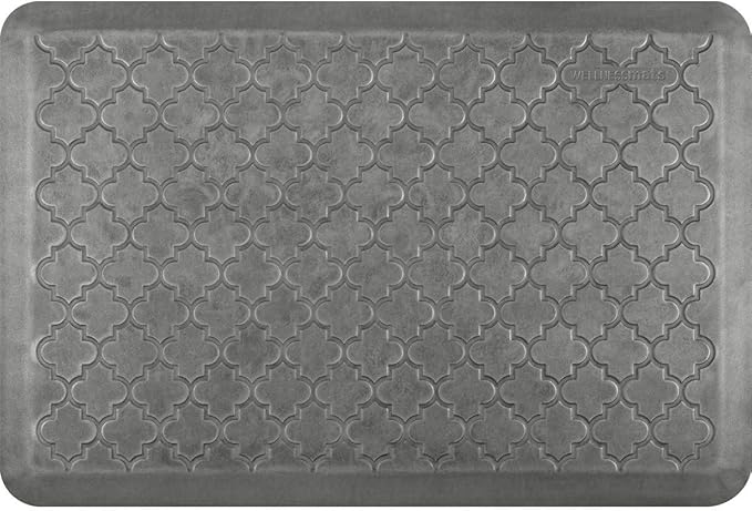 WellnessMats Trellis Collection Anti-Fatigue Floor Mat, Polyurethane – Ergonomic Support Pad for Home, Kitchen, Garage, Office Standing Desk – Water Resistant - Made in USA