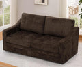 ACMEASE 67 Inches Chenille 2-Seat Sofa w/Comfortable Back Cushions, Modern Love Seat w/Deep Seat Space, Upholstered 2 Seater Couch w/High Resiliency Foam for Living Room, Office, Brown