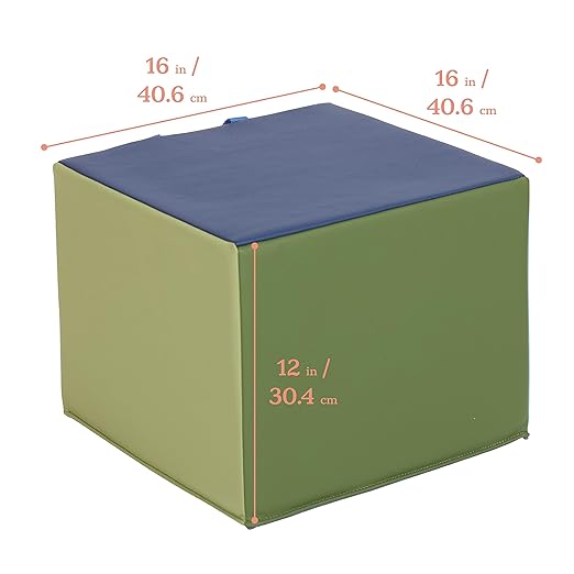 ECR4Kids SoftZone Adult Cozy Cube, Flexible Seating, Earthtone