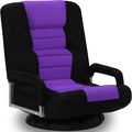 ACIPENSER Swivel Gaming Chair Multipurpose Floor Gaming Chair for Playing Video Games, TV, Reading w/Armrest Lumbar Support & 6 Adjustable Postion Backrest for Adults & Kids,Purple
