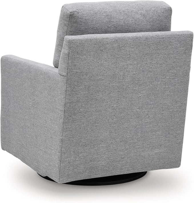 Signature Design by Ashley Freybourne Next-Gen Nuvella Casual Stain Resistant Swivel Accent Chair with Reversible Cushions, Light Gray
