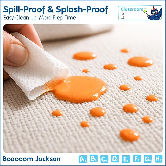 Booooom Jackson 7'6''x13' Pastel Smileys Classroom Rug for Kids Room Seating Décor - Thick Nylon Large Preschool Carpet Daycare Rug for Teaching & Playroom, Non-Slip &No Triping,20X Stain Resistance