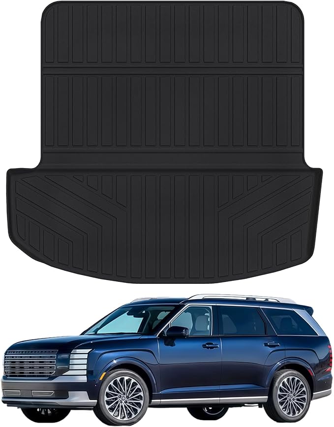 Large Cargo Mat for 2026 Hyundai Palisade,TPE All Weather Protection Car Folding Trunk Mat Cargo Liner Accessories - Black