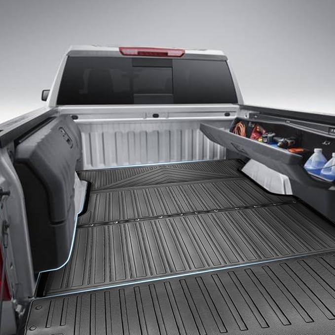 Compatible for 2022-2025 Toyota Tundra Truck Bed Mat & Tailgate Mat All Weather Protector Accessories for 2022 2023 2024 2025 Toyota Tundra 5.5ft Truck Bed Mat Tailgate Mat