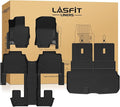 LASFIT Floor Mats & Cargo Mat with Seatback for Mercedes Benz GLS 2020-2026, All Weather TPE Floor Liners Custom Fit GLS 2020-2026 Car Mats, 3 Rows & Cargo Liner with Backrest