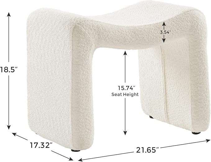 VANOMi Small Footstool Ottoman, Multi-Functional Modern Foot Stool, Sofa Footrest Extra Seating for Living Room, Entryway, Hallways and Bedrooms, Small, Curry