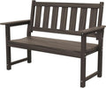 ACUEL HDPE Outdoor Bench – 50'' Weatherproof Durable Outdoor Bench, 2-Person Park Bench, Easy to Move, Multi-Purpose Design Ideal for Porch, Patio, Church, and School (Dark Brown)
