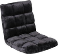 Epetlover 14-Position Adjustable Floor Gaming Chair Foldable Memory Foam Armless Sofa Seat Couch Recliner with Comfy Back Support for Working Meditation Reading, Black
