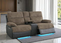 Toseslo Power Recliner Loveseat Set, Fabric Reclining Sofa Sectional Couch, 2 Seater Reclining Couches, Living Room Furniture Sets, Reclining Sofa with Cup Holders/Storage Console for House