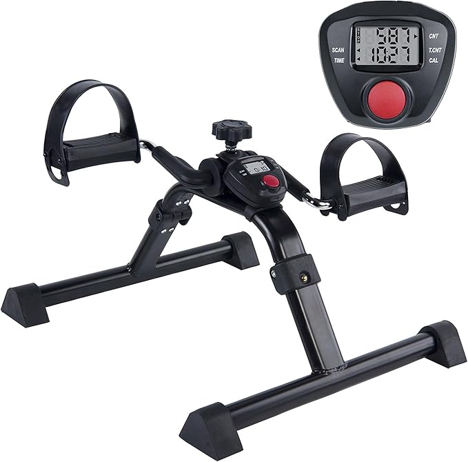 Vaunn Wrist Arm Leg Strengtheners Pedal Exerciser with Electronic Display for Indoor Exerciser and Physical Therapy