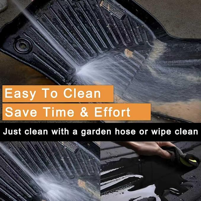 Floor Mats for 2025 Volkswagen Tiguan & Cargo Mat,TPE All Weather Protection Car 1st & 2nd Row Floor Liners with Trunk Mat Accessories