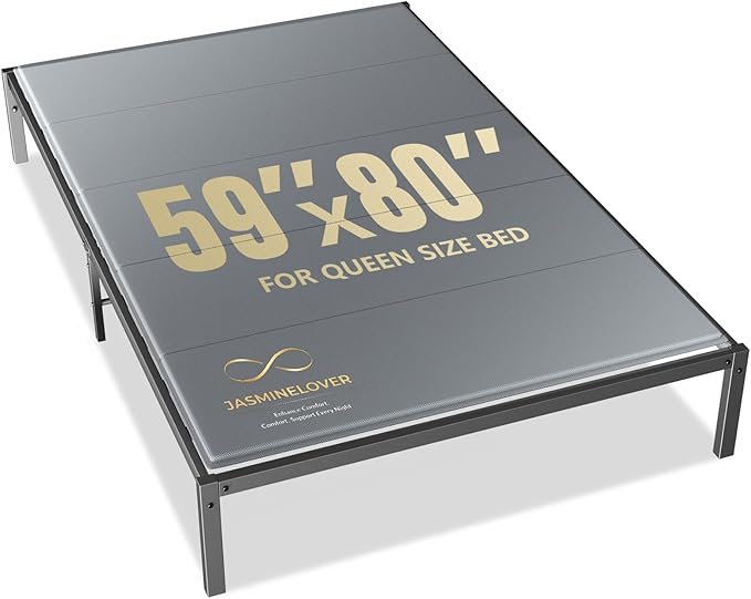 JASMINELOVER Bunkie Board Queen Size 59"x80" Bed Boards for Under Mattress - Heavy Duty Reinforced Wood Support Board with Anti-Sag Design, Fits Metal Frames/Platform Beds/Sleeper Sofas