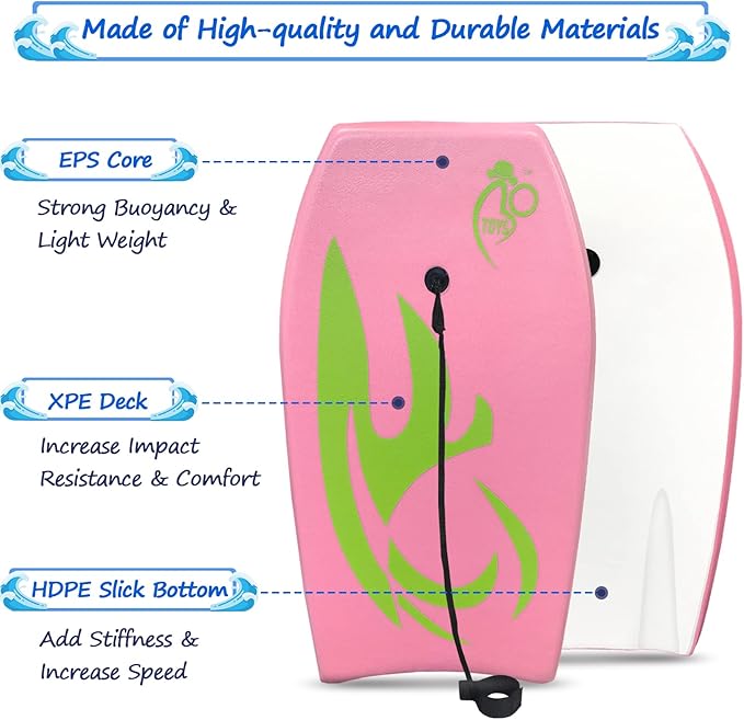 Bo-Toys Body Board Lightweight with EPS Core
