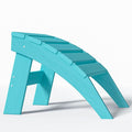 Plawdlik Folding Ottoman for Adirondack Chair–HDPE All-Weather Footrest for Outdoor Use, Garden & Poolside– Anti-Cracking, Fade-Resistant, Easy Assembly–Aruba