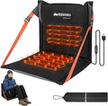 YEEKORO Inflatable Heated Stadium Seats, Portable Bleacher Seat with Back Support, Foldable and Lightweight Stadium Chair for Sporting Events Camping Games Sports, Seat Cushion with 3 Levels of Heat