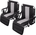 GREEN PARTY Stadium Seat for Bleachers Portable Outdoor Floor Folding Stadium Chair with Armrest, Back Support, Cup Holder, Mesh Bag and Hide Hooks