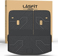 LASFIT Cargo Mat and Backrest Mat for Mazda CX-90 / CX 90 PHEV 2024 2025 2026 7&8 Seats(Not for 6 Seats) TPE Custom Fit All Weather Trunk Liner Waterproof CX90/CX90 PHEV Cargo Tray Accessories, Black