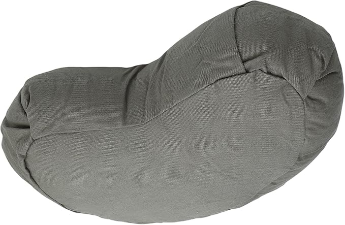 ZJchao Half Moon Meditation Cushion Filled with Buckwheat Hulls and Cotton Cover Yoga Meditation Pillow for Floor Sitting Comfortable Support for Home Office Outdoor Use Size