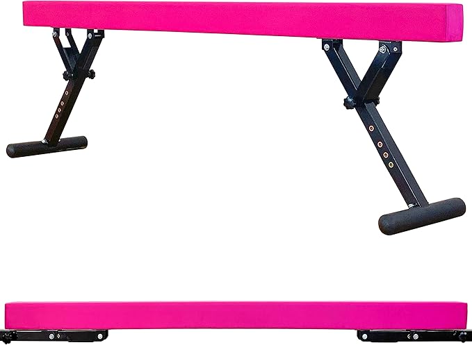 MARFULA Adjustable Balance Beam 8 ft Gymnastic Beam Adjustable Height for Kids and Teenage of All Gymnastic Levels, Gymnastic Training Beam Gymnastic Equipment for Athlete Home and Gym Club Use