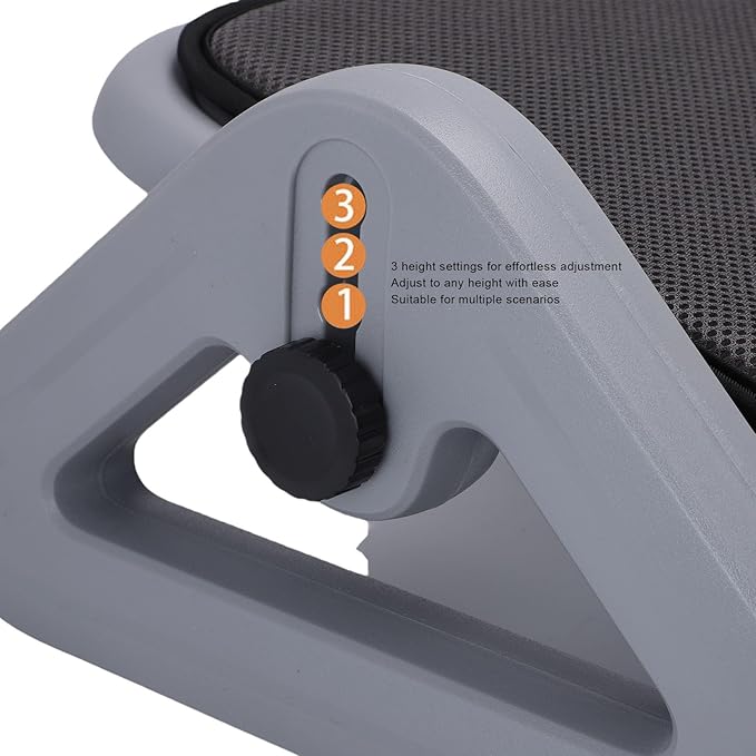 Adjustable Foot Rest for Under Desk, Plastic Ergonomic Foot Stool for Office and Home Use