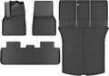 KARPAL Floor Mats for Tesla Model Y Juniper 2025 2026 5-Seater (Not Fit 7 Seats), All Weather TPE Floor Liners Front & Rear Trunk Cargo Liners Backrest Mats，Model Y Juniper Accessories 4PCS