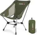 Campday Camping Chair Portable Hiking Ultralight Backpacking Small Lightweight Folding Chair for Outdoor Camp Hunting Beach Picnic Concert, Supports 330lbs (Green,1PCS)